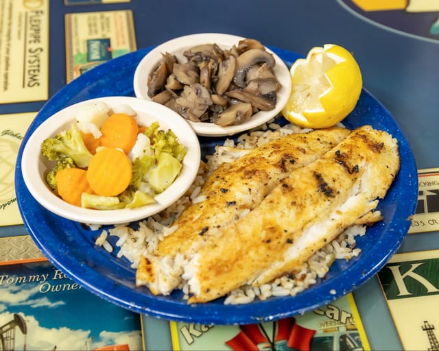 Char-Broiled Fresh Fish Fillet.