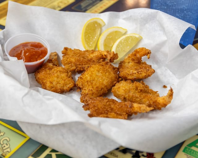 Golden Fried Shrimp.